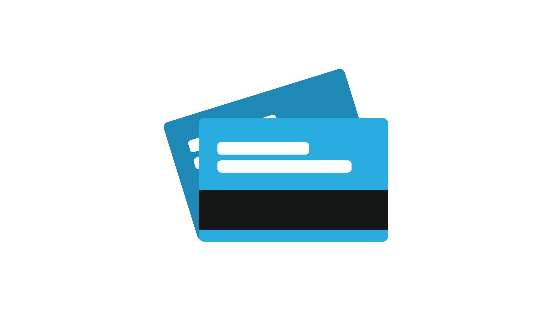 Payment cards depicting paid digital marketing tools