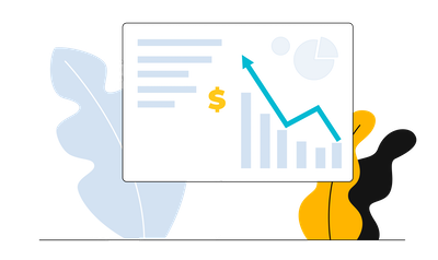 Illustration of a graph showing Transactional Analytics indicating marketing automation with advanced analytics.